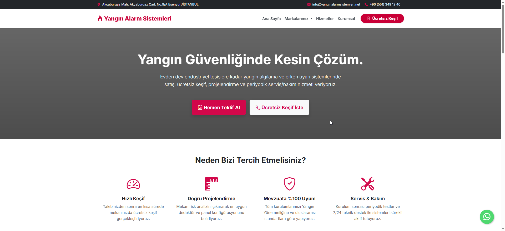 YanginAlarmSistemleri.net – Web Yazılım, SEO, Google Ads ve Sürekli Dijital Yönetim Projesi